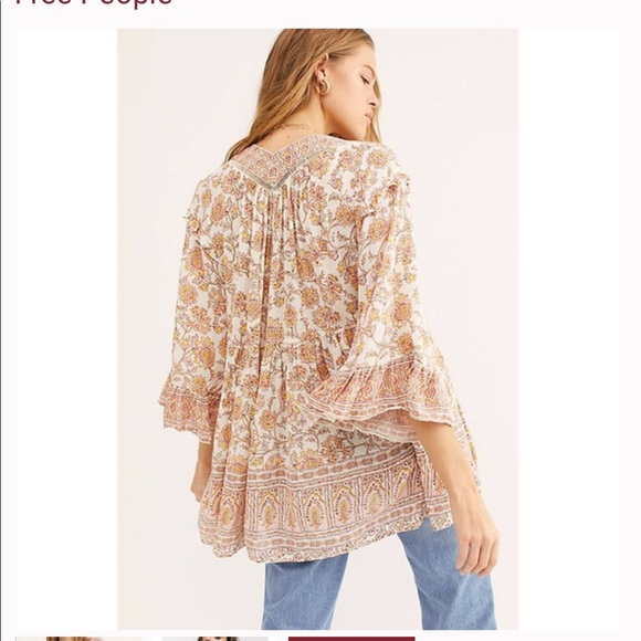 ⬇️NWT Free People Moonlight Dance Printed Tunic - Picture 7 of 16